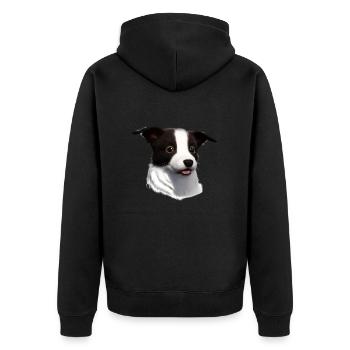 Border Collie Dogs Dog Lovers Dog Owners - Veste à capuche bio Premium Unisexe - noir - Dos - Nico (187cm)