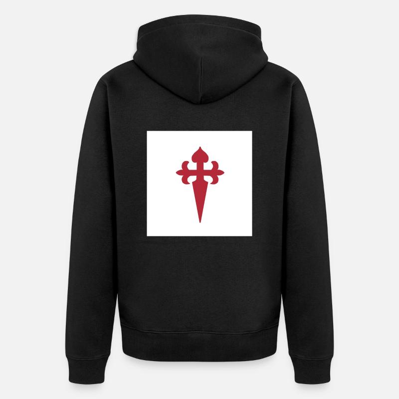 Saint-Jacques-de-Compostelle - Veste à capuche bio Premium Unisexe - noir