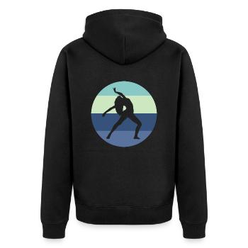 Dancing Dance Music - Unisex Premium Organic Zip Hoodie - black - Back - Nico (187cm)