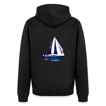 voilier voilier voilier voilier voilier voilier - Veste à capuche bio Premium Unisexe - noir - Dos - Nico (187cm)