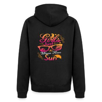 Les filles veulent juste s’amuser - Veste à capuche bio Premium Unisexe - noir - Dos - Nico (187cm)