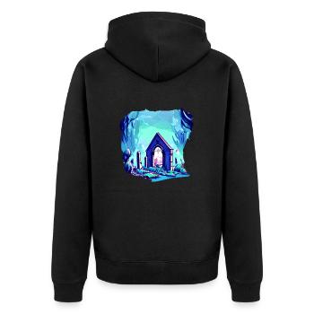 Cimetière Pierre tombale - Veste à capuche bio Premium Unisexe - noir - Dos - Nico (187cm)