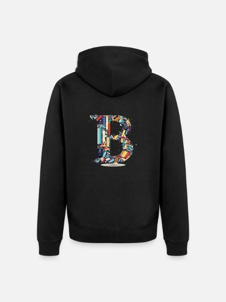 INTERNATIONAL Booklovers Day - Unisex Premium Organic Zip Hoodie - black
