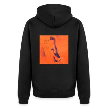 Let's fall in Love - Unisex Premium Bio Zip Hoodie - Schwarz - Hinten - Nico (187cm)