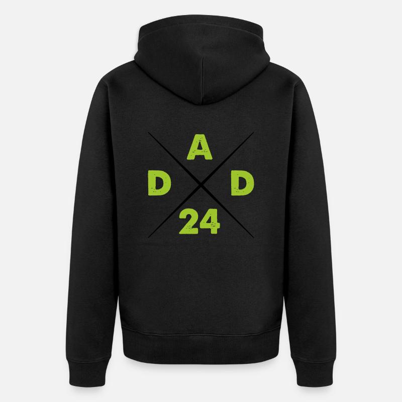 Papa 24 ans - Veste à capuche bio Premium Unisexe - noir