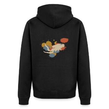 Diver Retro Gift - Unisex Premium Organic Zip Hoodie - black - Back - Nico (187cm)