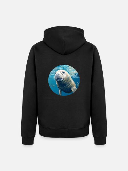 Søko - Premium økologisk unisex-hættejakke - sort
