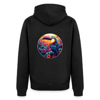 Toucan - Veste à capuche bio Premium Unisexe - noir - Dos - Nico (187cm)