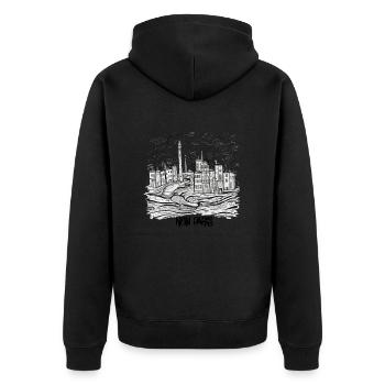 New Paris - Veste à capuche bio Premium Unisexe - noir - Dos - Nico (187cm)