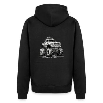 Monster truck SwiftHauler - Veste à capuche bio Premium Unisexe - noir - Dos - Nico (187cm)