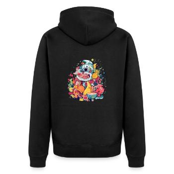Monstro fruits n°4 - Veste à capuche bio Premium Unisexe - noir - Dos - Nico (187cm)
