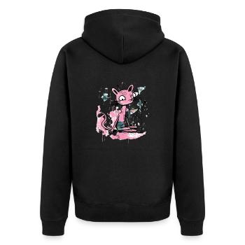 Jok la panthère rose - Veste à capuche bio Premium Unisexe - noir - Dos - Nico (187cm)