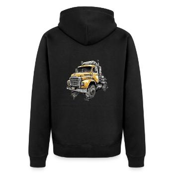Camion Yelcam - Veste à capuche bio Premium Unisexe - noir - Dos - Nico (187cm)