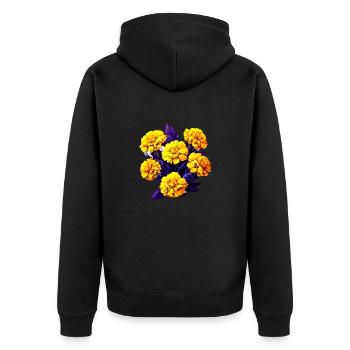 Blume Hobbygärtner Gärtner Geschenk Blumen Garten - Unisex Premium Bio Zip Hoodie - Schwarz - Hinten - Nico (187cm)