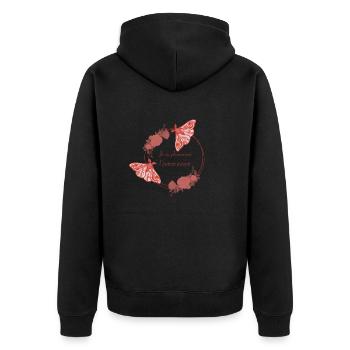 Je vis pleinement l’instant présent - Veste à capuche bio Premium Unisexe - noir - Dos - Nico (187cm)