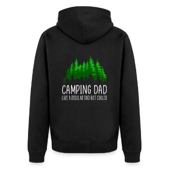 Papa de camping Disant Cadeau Nature - Veste à capuche bio Premium Unisexe - noir - Dos - Nico (187cm)