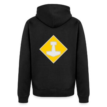 Mjölnir - Veste à capuche bio Premium Unisexe - noir - Dos - Nico (187cm)