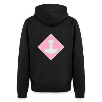 Mjölnir - Veste à capuche bio Premium Unisexe - noir - Dos - Nico (187cm)