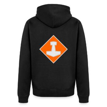 Mjölnir - Veste à capuche bio Premium Unisexe - noir - Dos - Nico (187cm)