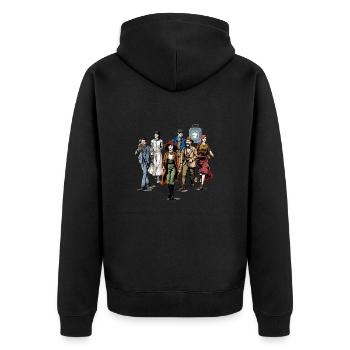 Les voyageurs du temps - Veste à capuche bio Premium Unisexe - noir - Dos - Nico (187cm)