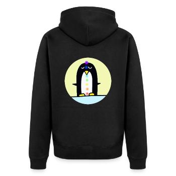 Pingouin spirituel - Veste à capuche bio Premium Unisexe - noir - Dos - Nico (187cm)