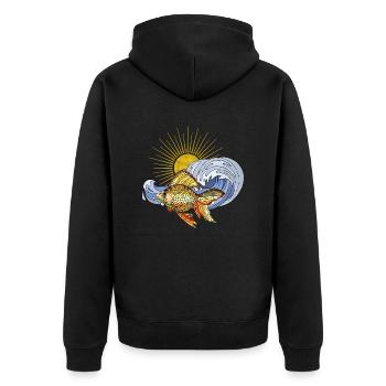 Poisson - Veste à capuche bio Premium Unisexe - noir - Dos - Nico (187cm)