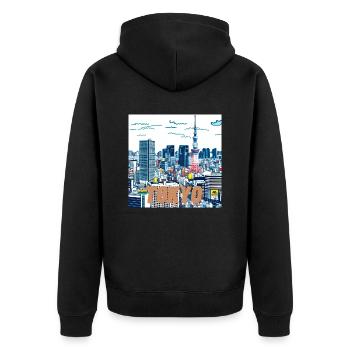 Tokyo - Veste à capuche bio Premium Unisexe - noir - Dos - Nico (187cm)