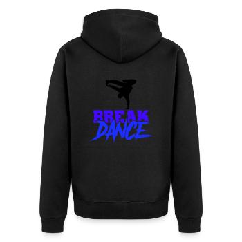 Break Dance - Unisex Premium Organic Zip Hoodie - black - Back - Nico (187cm)
