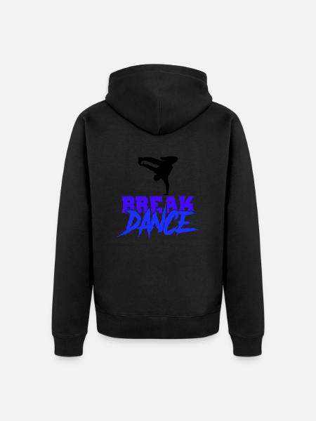 Break Dance - Unisex Premium Organic Zip Hoodie - black