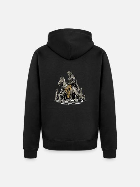 Hollow der Reiter - Unisex Premium Bio Zip Hoodie - Schwarz