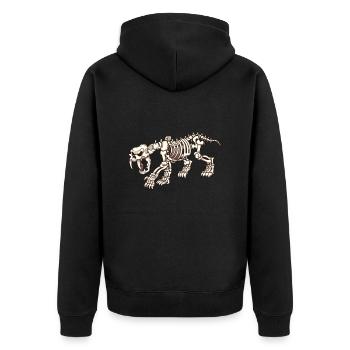 Squelette de tigre à dents de sabre - Veste à capuche bio Premium Unisexe - noir - Dos - Nico (187cm)