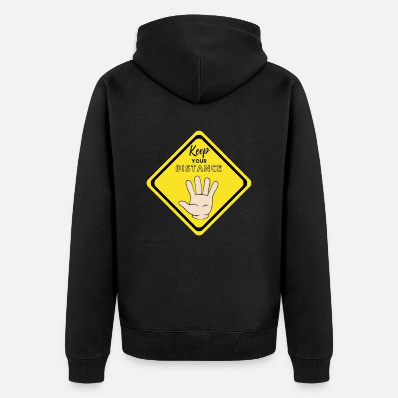Gardez vos distances - Veste à capuche bio Premium Unisexe - noir
