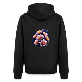 Flower Gift Flowers Garden Home Gardener Gardener Gardener - Unisex Premium Organic Zip Hoodie - black - Back - Nico (187cm)