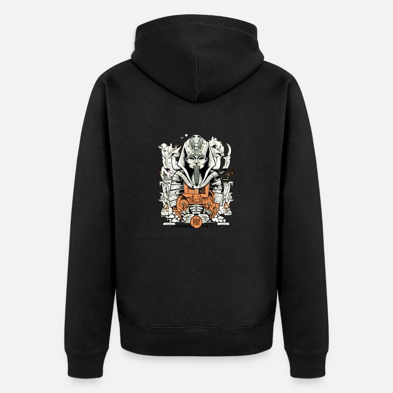 Tuth der Pharao - Unisex Premium Bio Zip Hoodie - Schwarz