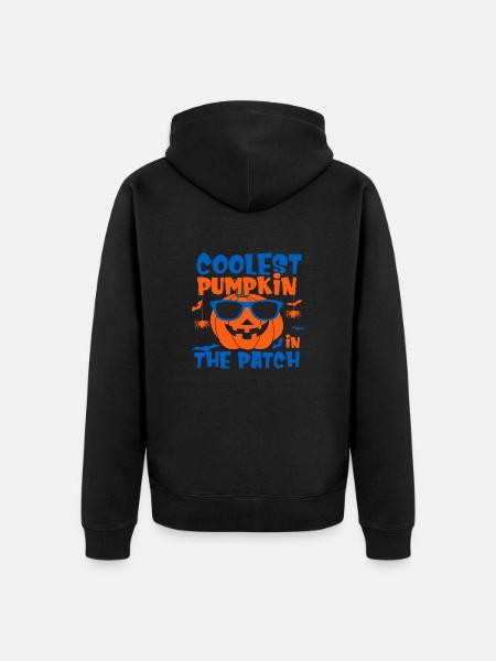 Coolest Pumpkin in the Patch - Unisex Premium Organic Zip Hoodie - black