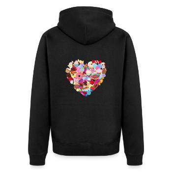Coeur sucré - Veste à capuche bio Premium Unisexe - noir - Dos - Nico (187cm)