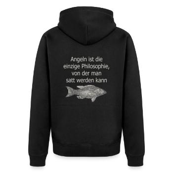 Pêche - Veste à capuche bio Premium Unisexe - noir - Dos - Nico (187cm)
