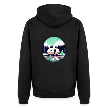 Camping Caravane Camp Tentes Cadeaux Camping-car - Veste à capuche bio Premium Unisexe - noir - Dos - Nico (187cm)