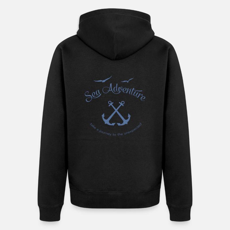 Aventure en mer - Veste à capuche bio Premium Unisexe - noir