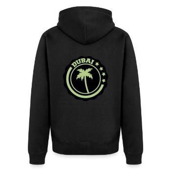 Dubaï - Veste à capuche bio Premium Unisexe - noir - Dos - Nico (187cm)