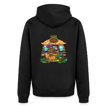Tiki Bar - Veste à capuche bio Premium Unisexe - noir - Dos - Nico (187cm)