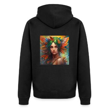 Elfe 1 - Veste à capuche bio Premium Unisexe - noir - Dos - Nico (187cm)