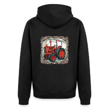 Tracteur - Veste à capuche bio Premium Unisexe - noir - Dos - Nico (187cm)