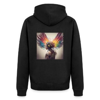 Elfe de la musique - Veste à capuche bio Premium Unisexe - noir - Dos - Nico (187cm)