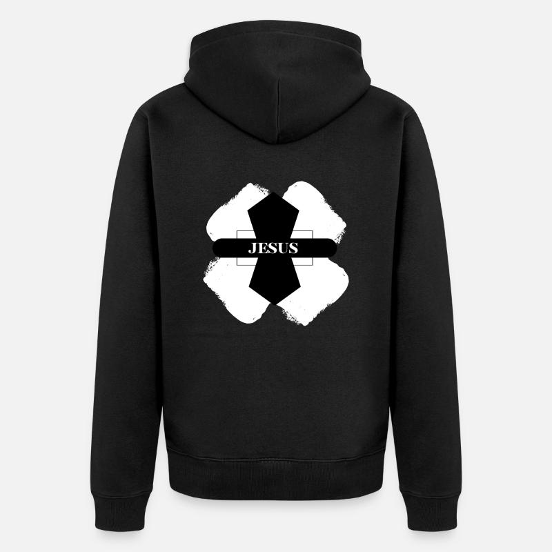 Croix de Jésus - Veste à capuche bio Premium Unisexe - noir