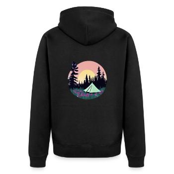 Camping Caravane Camp Tentes Cadeaux Camping-car - Veste à capuche bio Premium Unisexe - noir - Dos - Nico (187cm)
