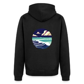 Vacances d’été Palm Beach Palm Islands Island Sun - Veste à capuche bio Premium Unisexe - noir - Dos - Nico (187cm)