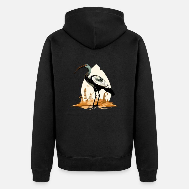 Mik L'ibis Egyptien - Veste à capuche bio Premium Unisexe - noir