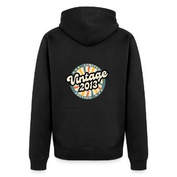 Limited edition vintage 2013 - Veste à capuche bio Premium Unisexe - noir - Dos - Nico (187cm)