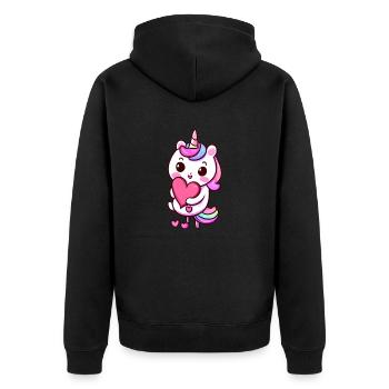 Licorne Mythique Animal Licorne Fille Licornes - Veste à capuche bio Premium Unisexe - noir - Dos - Nico (187cm)